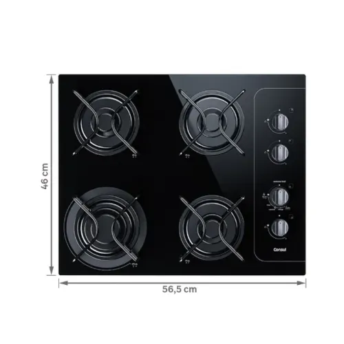 Fogão Cooktop Com Alimentação Gás 4 Bocas - Consul