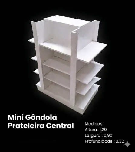 Mini Gôndola Prateleira Central