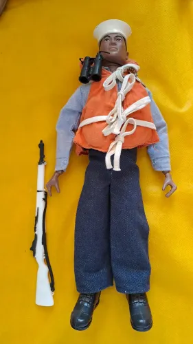 MT Gi Joe 30cm Action Sailor Hasbro c/ boneco Afro Raro da Aventura Pilot Timeless Falcon 
