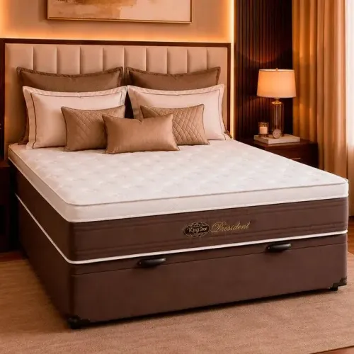 Colchão Queen KingStar President + box bipartido