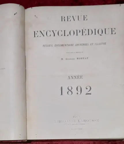 REVUE ENCYCLOPEDIQUE /1892