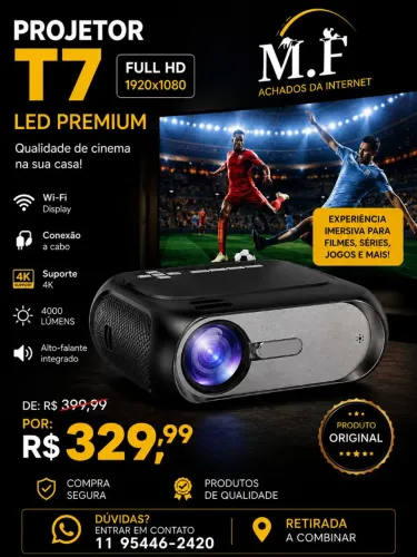 Projetor profissional 4000 lúmens 
