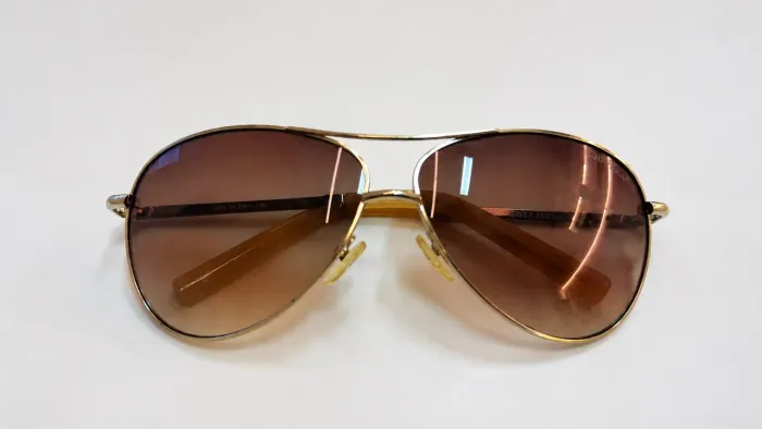 Óculos de Sol Cole Haan Aviador Original - Metal Dourado | Lentes Degradê