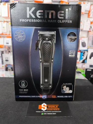 Máquina de Cortar Cabelo Kemei Km-1071 - Pronta entrega. Loja Store World
