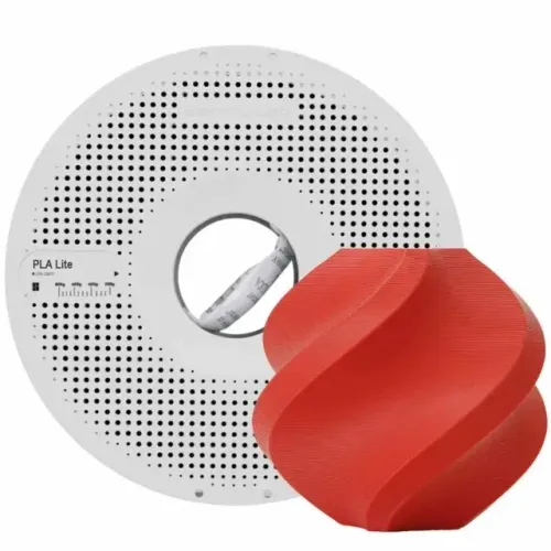 FILAMENTO BAMBU LAB PLA LITE VERMELHO COM CARRETEL REUTILIZAVEL, 1,75MM 
