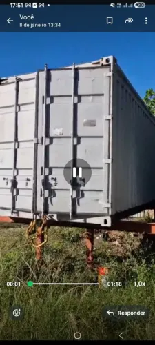 Conteiner 20 pes, modelo teto aberto (OpenTop), todo reformado!