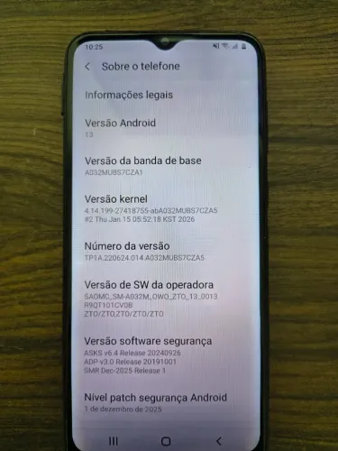 Samsung A03 32GB preto usado.