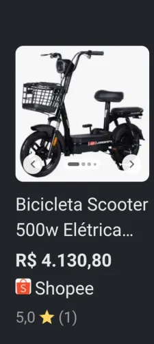 Scooter elétrica Moto Chefe