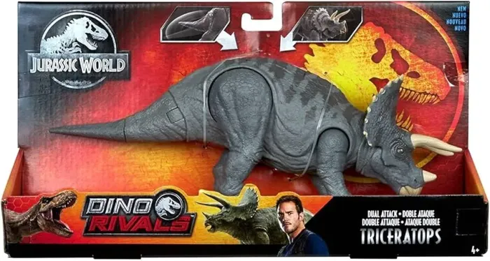 Triceratops Cinza Jurassic World Dino Rivals