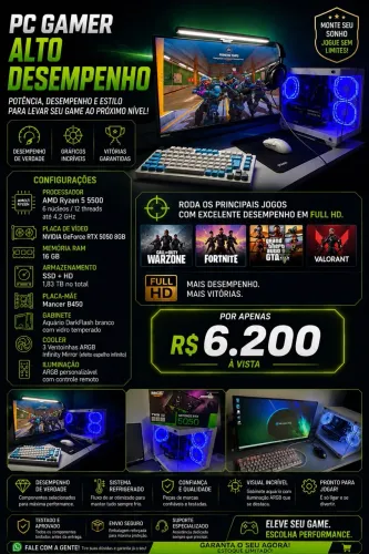 Setup gamer torrando pra vender rápido