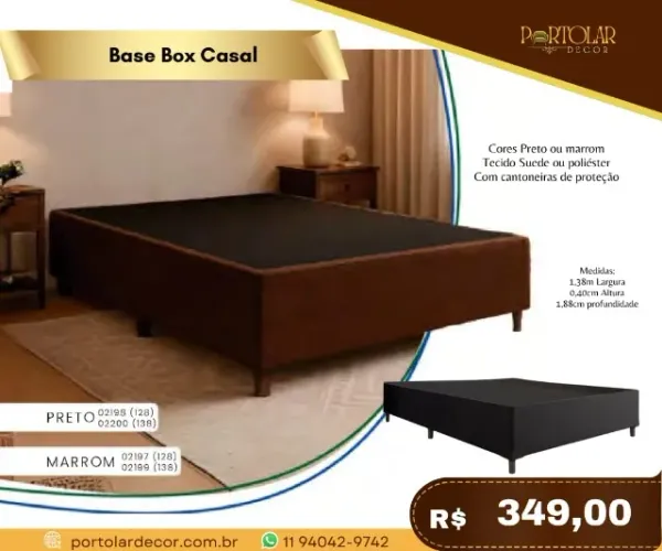Base Box casal, a pronta entrega