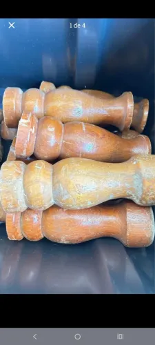 Pés torneado de madeira para artesanato 