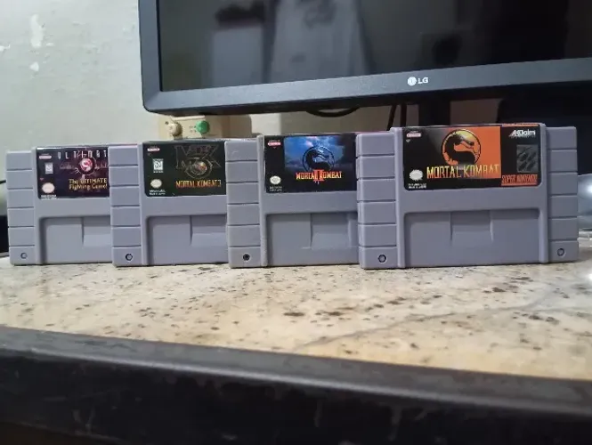 Kit Coleção Mortal Kombat (1, 2, 3 e Ultimate) - Super Nintendo / SNES