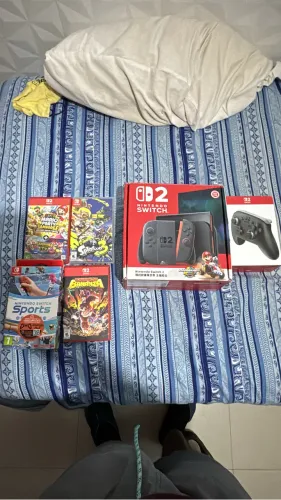Nintendo Switch 2 Seminovo Completo + Pro Controller 2 + 4 Jogos + Case e Acessórios