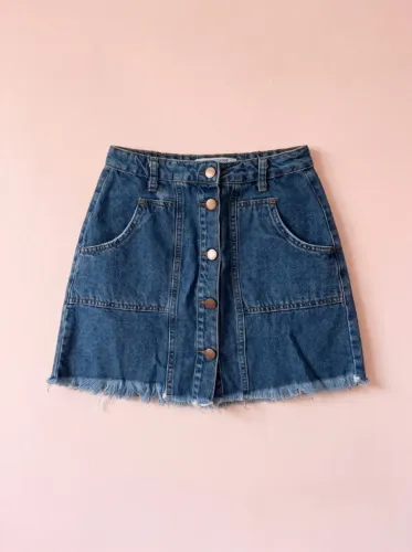 saia jeans tamanho 38
