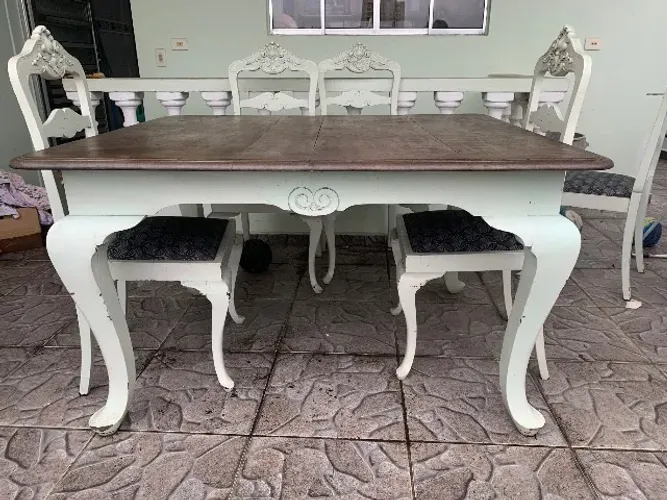 VENDO: Jogo de Jantar em Madeira Maciça | Marcenaria Artesanal | Décadas de 1950/60