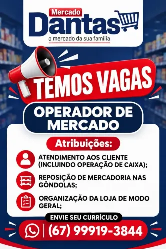 Vaga: Operador de Loja