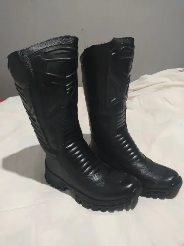 Bota coturno militar couro legítimo 