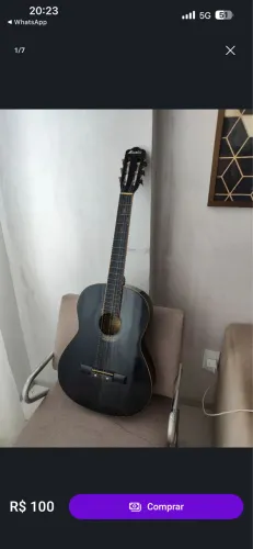 Violão Menphis Preto de Nylon
