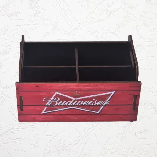Porta-Trecos Decorativo Rústico Bar Cerveja Budweiser 