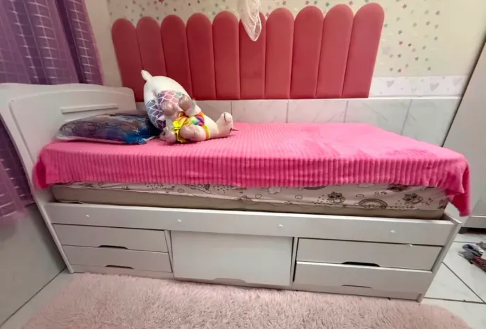 Cama Solteiro Com 5 Gavetas