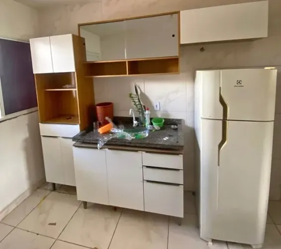 Armário de Cozinha 100% MDF com Aéreo Porta Vidro(Novo) Entrega Grátis!