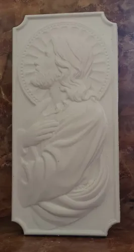QUADRO 3D A FACE DE JESUS EM GESSO TAMANHO 24CMX16CM