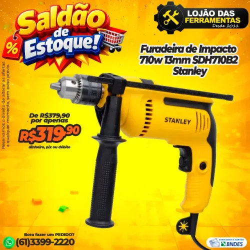 Furadeira de Impacto 710w 13mm SDH710B2 Stanley
