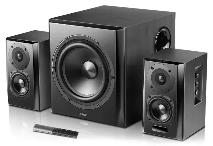 Edifier S351DB, o sistema 2.1 com graves profundos e som cristalino, em estado de nova!