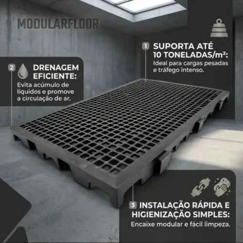 Kit com 8 Estrado Palet Plástico 