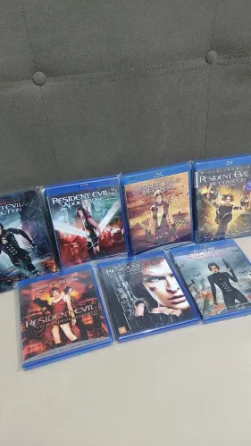 Blu ray coleção completa resident evil, o 5 acompanha steelboook