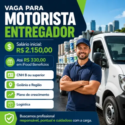 Motorista Entregador ? Melotintas | Goiânia e Região