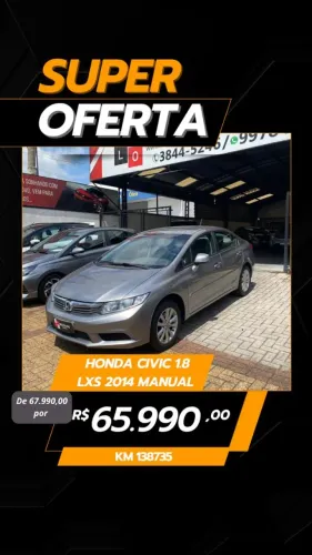 Honda Civic Sedan LXS 1.8/1.8 Flex 16V Mec. 4P 2014
