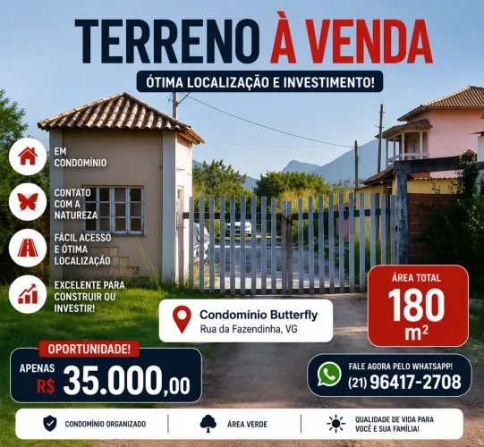 Terreno barato em condomínio fechado, oportunidade única