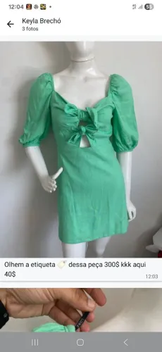 Vestido de grife marca Lore novo comprei por 230 vendo por 70 vesti 38/40