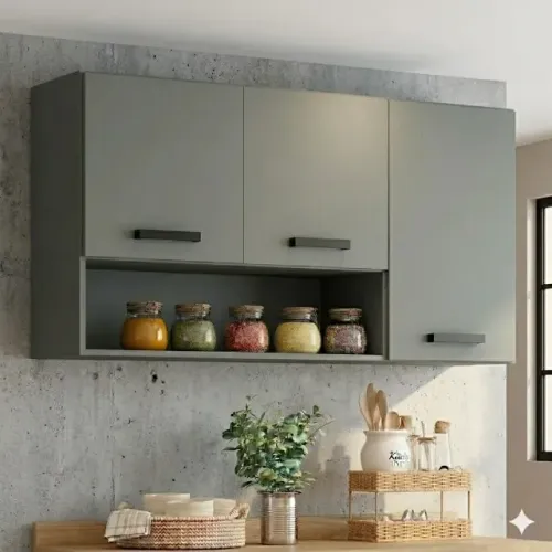 Armário Aéreo com 3 Portas Fendi - Frete Grátis