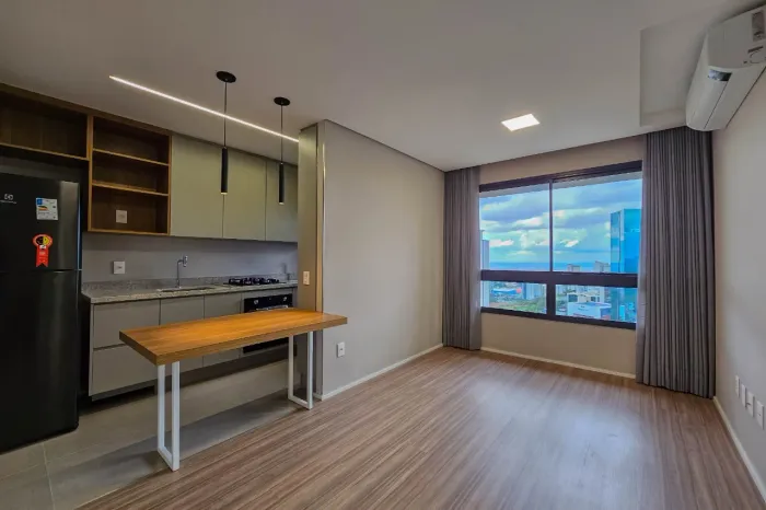 APARTAMENTO MOBILIADO PARA LOCAÇÃO 01 SUITE 01 VAGAS COM LAZER COMPLETO NO VILA DA SERRA