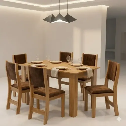 Mesa de jantar 6 cadeiras Sol a pronta entrega 