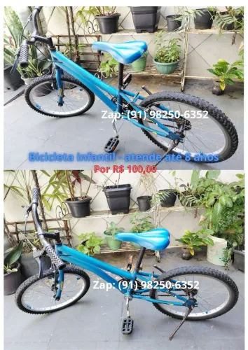 Bicicleta Infantil semi-nova e bem preservada
