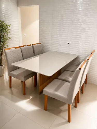 Mesa Viena 6 Cadeiras Madeira NOVO
