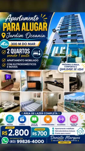 Alugo Apartamento no Jardim Oceania 2quartos mobiliado
