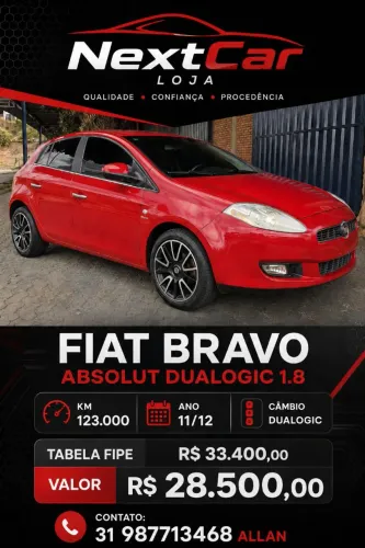 Fiat Bravo Absolute Dualogic 1.8 Flex 16V 5P 2012