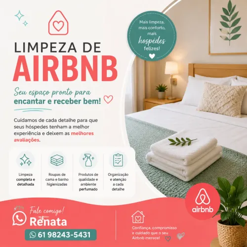 Limpeza em geral e de Airbnb 