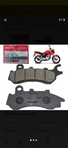 Pastilha freio Honda 2018 - 2023