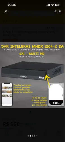 Kit câmeras intelbras 