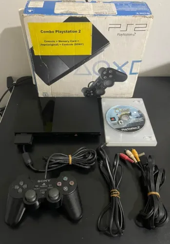 Play 2 Slim Original Completo + Jogo Original