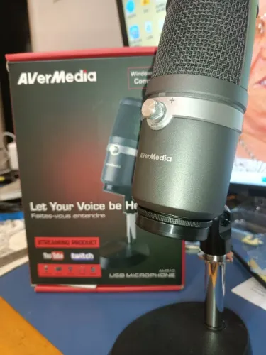 AVERMEDIA AM310 - MICROFONE USB - NOVO - NA CAIXA