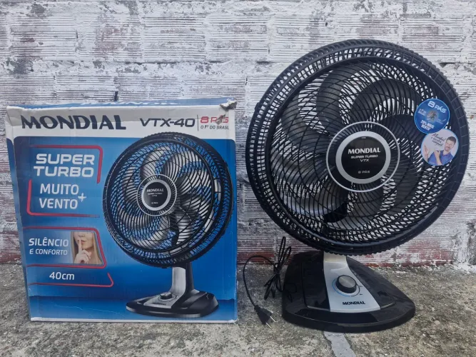 VENDE-SE VENTILADOR MONDIAL 8 PÁS - NOVO