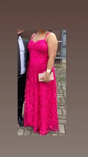 Vestido de Festa Pink/Fucsia tamanho 48