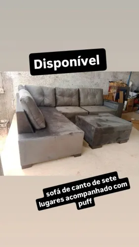 SOFÁ DE CANTO DE SETE LUGARES